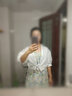 歌力思（ELLASSAY）【劉亦菲玫瑰的故事同款】春夏新款棉法式花苞袖百搭白襯衫女 純凈白 M 曬單實拍圖