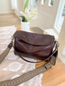 viney牛皮包包女包大容量枕頭包時(shí)尚單肩斜挎生日新年禮物送女生女友 【酒咖色】女生實(shí)用走心 品牌小眾百搭高級感休閑大包 曬單實(shí)拍圖