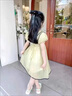 G.DUCKKIDS女童連衣裙夏裝2025新款洋氣時髦中大兒童裝公主裙女孩夏季長裙子 綠色 140 曬單實拍圖