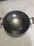 中帥中帥40cm大號(hào)鑄鐵鍋真不銹炒鍋雙耳無涂層不粘家用燃?xì)鈭A底炒菜鍋 大號(hào)-雙耳圓底炒鍋(含鍋蓋) 38cm 曬單實(shí)拍圖