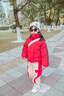 碧彩雅女童冬裝套裝兒童服裝女孩棉衣外套加絨加厚棉襖長(cháng)褲童裝女兩件套 紅色棉襖+褲子套裝BCY 150 (建議140-150cm重62-80斤) 曬單實(shí)拍圖