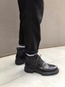 KLWP品牌輕奢男鞋冬季馬丁靴男士皮靴2025新款潮流圓頭商務(wù)工裝靴子男 黑色 43 曬單實拍圖