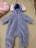papa爬爬秋冬季男女寶寶動(dòng)物爬服連體衣加厚抱抱絨保暖嬰兒哈衣 大象寶寶 73cm 曬單實(shí)拍圖