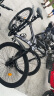 EG7山地自行车成人学生变速越野单车双减震赛车26寸青少年男女 顶配-钢架黑白色【辐条轮】 26寸24速 实拍图