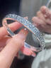 老鳳祥爆閃碎碎冰銀手鐲足銀開(kāi)口手工鐲子純銀送女友老婆紀念日生日禮物 足銀碎碎冰龍麟手鐲(約16.5g±1g) 曬單實(shí)拍圖