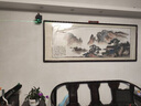 望詠新中式客廳裝飾畫書房純手繪山水畫沙發(fā)背景墻壁畫辦公室掛畫 望云樓【圓角柏木】胡桃色 216*86【博物館級(jí)裱框】 曬單實(shí)拍圖