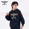 BOY LONDON秋季男女同款長(cháng)袖滿(mǎn)印字母印花休閑連帽套頭衛衣N04024 黑色 XS 曬單實(shí)拍圖