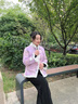 俞兆林媽媽裝外套加絨棉衣新中式國風(fēng)棉襖中老年女裝冬裝仿麋鹿皮棉衣服 紫桃花 2XL 【110-120斤】 曬單實拍圖