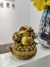 聚善緣八方金蟾擺件三足金蟬聚寶盆招財店鋪辦公室酒柜裝飾公司開(kāi)業(yè)禮品 中號 長(cháng)24寬19高22厘米 曬單實(shí)拍圖