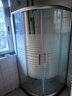 博朗晴衛生間簡(jiǎn)易淋浴房整體鋼化玻璃浴室推拉門(mén)廁所干濕分離隔斷浴屏 砂銀5mm透明鋼化玻璃80*80含基石 曬單實(shí)拍圖