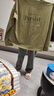 啄木鳥（TUCANO）純·棉衛(wèi)衣女2025新款韓版春秋季寬松顯瘦百搭短款圓領(lǐng)上衣外套 橄欖綠色/Persist白圖/純·棉 2XL 建議130-145斤 曬單實(shí)拍圖