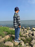 巴拉巴拉兒童襯衫純棉男童襯衣長(cháng)袖翻領(lǐng)秋裝中大童格子外套潮 黑白色調00491 140 cm 曬單實(shí)拍圖