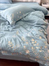 水星棉莊家紡高檔輕奢120支全棉四件套純棉花卉刺繡被套床笠親膚裸睡床上 洛可可==灰 1.8m床笠款四件套【適用200x230c 曬單實(shí)拍圖