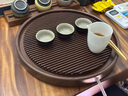 菲享整塊茶盤托盤新中式家用小型茶臺茶具輕奢竹制蓄水圓形干泡 萬川-胡桃木紋【30*30*3cm】 【小巧精致無異味-強烈推薦】 曬單實拍圖