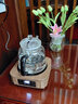 borun HOME加厚玻璃茶壺煮茶器蒸燒水壺1.3L大容量養(yǎng)生壺自動電陶爐茶具套裝 A款蒸煮壺+升級款胡桃色爐 1.3L 曬單實拍圖