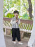旗鉑漢服男童春秋2025新款兒童國風(fēng)唐裝男寶寶新中式套裝 竹影長(cháng)袖 110 曬單實(shí)拍圖
