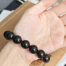 石玥珠寶精品8mm紅瑪瑙手串本命年蛇年轉運珠手鏈男女士款 水晶瑪瑙 14mm黑瑪瑙手串 曬單實(shí)拍圖