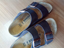 BIRKENSTOCK勃肯德國進(jìn)口男女款牛皮革經(jīng)典款軟木Arizona雙扣拖鞋七夕甄選 棕色窄版51103 37 曬單實拍圖