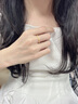 中國黃金（CHINA GOLD）素圈黃金戒指女足金磨砂求婚戒子生日禮物送女友老婆結婚紀念實(shí)用 [京快達]足金細砂戒指13-14# 曬單實(shí)拍圖