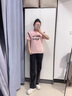 紅蜻蜓短袖t恤女年2025年夏裝新款顯瘦女裝百搭短袖女士上衣小衫 粉色 L 【建議105-120斤】 曬單實拍圖