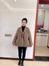 俞兆林（YUZHAOLIN）2024新款媽媽春秋裝高貴雙面呢外套中老年女裝洋氣闊太太毛呢大衣 AN8619375 灰卡其 XL 曬單實(shí)拍圖