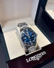 浪琴（LONGINES）【二手99新】未使用25年全套 浪琴男表 康卡斯系列 自動(dòng)機械 小水鬼潛水表 陶瓷圈 奢侈品腕表 41mm陶瓷圈藍盤(pán)鋼帶款L3.781.4.96.6 未使用品 全套 曬單實(shí)拍圖