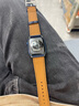 istrap蘋果手表表帶真皮愛馬仕同款牛皮適用apple watch表帶S10/9/8/7/6/5/SE男女士iWatch ultra2手表帶 深藍藍線丨銀色配件 44/45/46MM表盤【適用Wat 曬單實拍圖