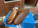 蜻蜓牌男士休閑皮鞋男牛筋底懶人一腳蹬男鞋豆豆鞋平底輕便透氣開(kāi)車(chē)鞋子 黃棕 42 曬單實(shí)拍圖