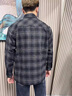 JEEP SPIRIT官方高檔品牌男裝加厚格子襯衫秋冬復古磨毛工裝外套寬松休閑時(shí)尚 灰色 外套男高級感痞帥XL（140-160斤） 曬單實(shí)拍圖