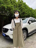 舒芳蝶（shufangdie）連衣裙女裝2024新款夏季網(wǎng)紅風(fēng)洋氣時(shí)尚收腰顯瘦背帶裙套裝裙子女 軍綠色背帶裙+白色上衣 M 曬單實(shí)拍圖