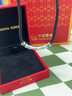 中國黃金（CHINA GOLD）竹節項鏈男款999足銀足銀新中式感吊墜婦女節生日禮物送男友 足銀竹節項繩【品牌禮盒】 曬單實(shí)拍圖