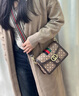 KATIE LAWRENCE輕奢品牌包包女包2026新款單肩包女士斜挎包214情人節禮物送女友 咖啡色 小包 曬單實(shí)拍圖