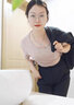 嘉麗薇t恤女夏季新款外穿冰絲打底寬松百搭簡約休閑韓版莫代爾短袖上衣 皮粉色【圓領(lǐng)】 L 曬單實拍圖