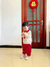 幼歌（YOUGE）嬰幼兒草莓女孩甜美POLO領(lǐng)衛(wèi)衣活力軟彈休閑衛(wèi)褲套裝潮 草莓紅褲子（66-90兩用襠) 80 cm 曬單實(shí)拍圖