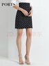 PORTS寶姿  新品商場(chǎng)同款女裝條紋高腰半身裙通勤顯瘦SN8S007HFD014 黑色 M (6) 曬單實(shí)拍圖