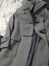 无印良品 MUJI 女式 羊毛混 牛角扣大衣 毛呢大衣 长款外套冬季 BDA11C2A 炭灰色 XL(165/92A) 实拍图