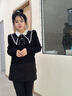 咪小主 加絨加厚遮屁簾女A字裙秋冬保暖裙子外穿百搭打底短裙遮肉半身裙 黑色929 加絨 L 建議95-120斤 曬單實拍圖