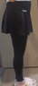羽毛球裙褲假兩件 女運動(dòng)褲裙假兩件羽毛球網(wǎng)球裙速干健身跑步彈力緊身九分長(cháng)褲 黑色 L(105-120斤) 曬單實(shí)拍圖