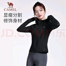 駱駝（CAMEL）瑜伽服加絨外套修身健身服長袖跑步服開衫運動服 Y23CA40021 曬單實拍圖