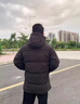 雪中飛中長款羽絨服男2024冬季新款連帽休閑百搭加厚羽絨衣御寒男款外套 黑色 L 175/92A 曬單實拍圖
