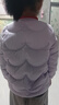 可可鴨（QQ DUCK）童裝兒童羽絨服男童保暖外套女童內膽冬季衣服波浪無(wú)領(lǐng)紫色；130 曬單實(shí)拍圖