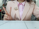 法蔻胸針女輕奢彩帶胸花高級感開(kāi)衫別針簡(jiǎn)約絲巾扣生日禮物送老婆 黃金色【順豐空運，代寫(xiě)賀卡】 曬單實(shí)拍圖