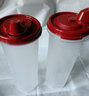 特百惠（Tupperware）油壺 890/650//440ml/200ml調味壺防漏塑料油壺醬油瓶醋瓶 倒油壺 890ml 兩件套經(jīng)典紅 曬單實(shí)拍圖