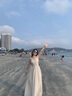 舒芳蝶（shufangdie）連衣裙女裝2024夏季新款設(shè)計(jì)感鏤空顯瘦高腰長(zhǎng)裙復(fù)古顯瘦吊帶裙子 圖片色 M 曬單實(shí)拍圖