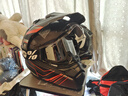 FASEED摩托車(chē)頭盔男雙鏡片摩旅公路機(jī)車(chē)?yán)揭翱募?橘斯巴達(dá)/啞黑（配鍍銀風(fēng)鏡） XL 適合58-59頭圍 曬單實(shí)拍圖