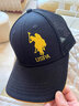 U.S.POLO ASSN.保羅棒球帽男女情侶帽子透氣網(wǎng)面韓版彎檐硬頂鴨舌帽夏季戶(hù)外遮陽(yáng) 黑色金標 曬單實(shí)拍圖