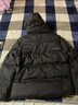 京西藍靛冬季戶外潮牌短款連帽羽絨服男寬松大碼防寒保暖白鴨絨面包服外套 黑色 L 推薦體重120-140斤 曬單實拍圖