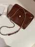 巧丂斜挎包秋冬款時(shí)尚百搭腋下包小眾ins女包郵差包大容量高級感包包 大容量單肩斜跨包-棕色 曬單實(shí)拍圖
