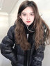 GARNUO短款羽絨服女黑色2025冬季新款韓版小個子90白鴨絨加厚面包服外套 黑色 M【106-120斤】 曬單實拍圖