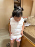 戴維貝拉（DAVE＆BELLA）兒童羽絨背心女童羽絨服白鴨絨小童馬甲幼兒上衣冬裝新款寶寶坎肩 小兔子【現(xiàn)貨】 120 cm（建議身高110-120cm） 曬單實(shí)拍圖